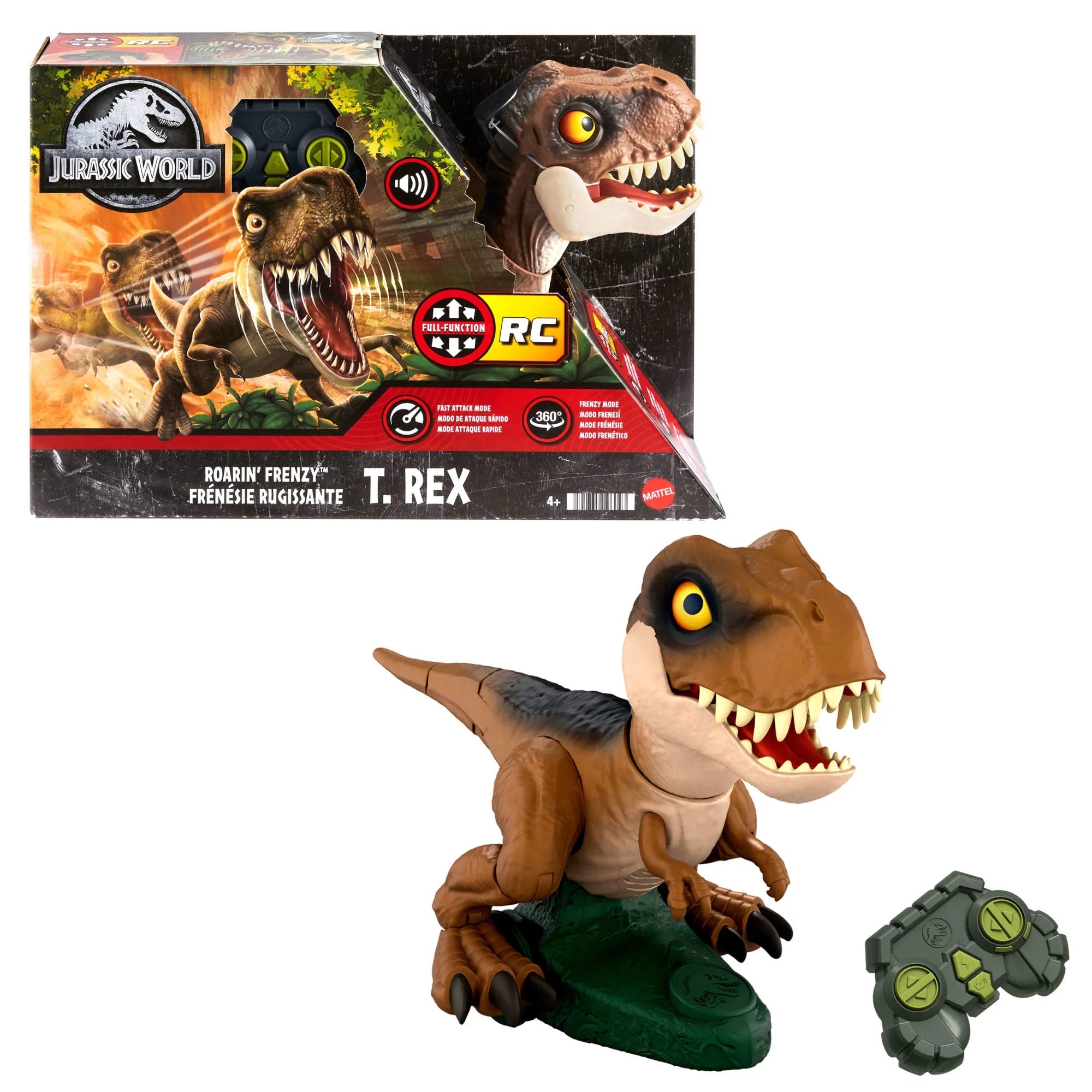 JURASSIC WORLD ROARIN' FRENZY T. REX DINO RC WITH SOUND