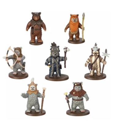 STAR WARS EWOK FIGURINE SET RETURN OF THE JEDI 40TH ANNIVERSARY